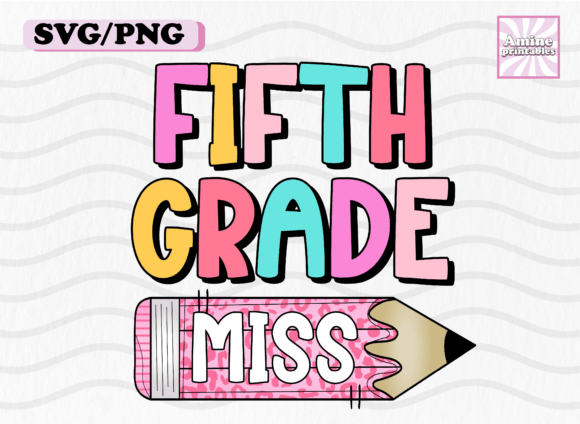 Fifth Grade School Girl Pencil Teacher Design Review