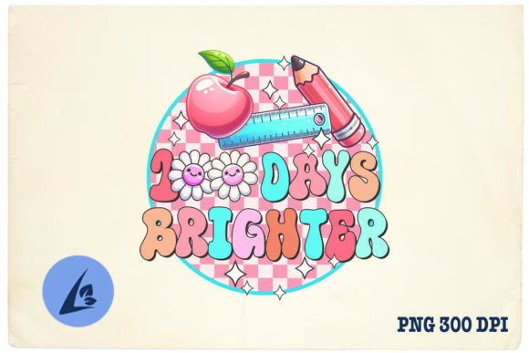 Groovy 100 Days Brighter Teacher PNG Review