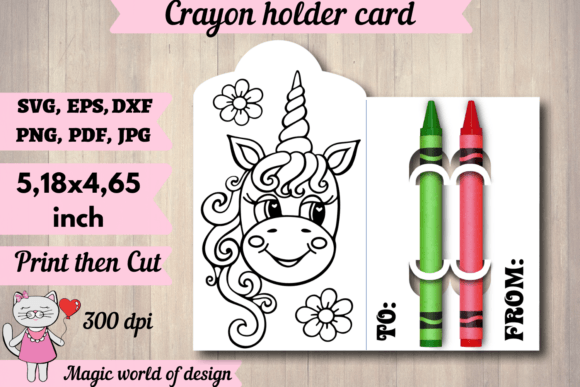 Review: Cute Unicorn Crayon Holder Card Svg