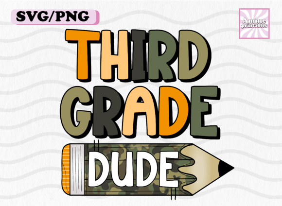 Third Grade School Dude Pencil Teacher Design Review